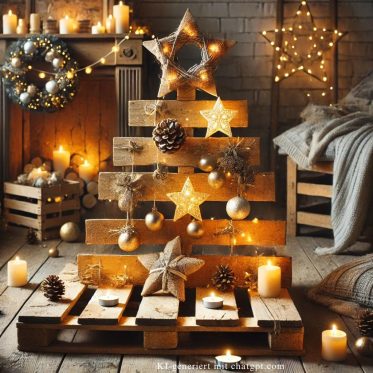 DIY-Weihnachtsbaum aus Paletten